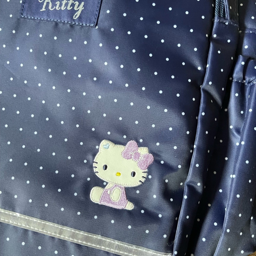 HELLO KITTY-Imported (NWT) Large Nylon Polka Dot Backpack - Picture 15 of 16